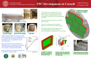 TPC Development at Cornell Daniel Peterson 22-October-2007