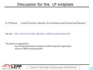 Discussion for the  LP endplate