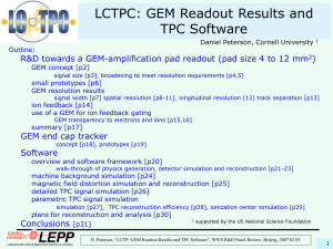 LCTPC: GEM Readout Results and TPC Software )