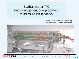 Studies with a TPC and development of a procedure