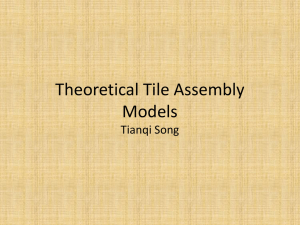 Theoretical Tile Assembly Models Tianqi Song