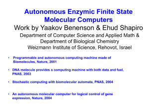 Autonomous Enzymic Finite State Molecular Computers