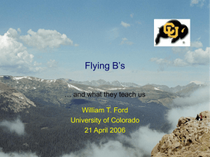 Flying B’s … and what they teach us William T. Ford