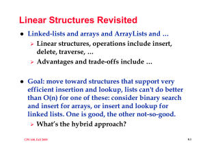 Linear Structures Revisited