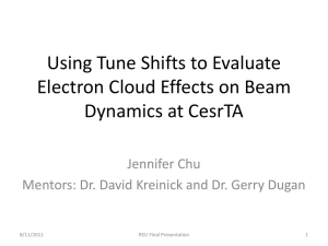 Using Tune Shifts to Evaluate Electron Cloud Effects on Beam Jennifer Chu