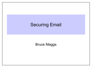 Securing Email Bruce Maggs