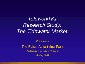 presentation-telework!va research study - tidewater market