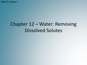 Water, removing dissolved solutes Powerpoint