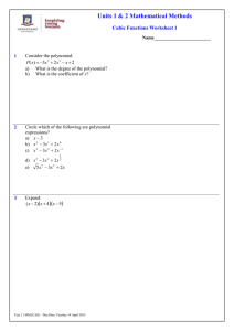 Cubics Worksheet 1