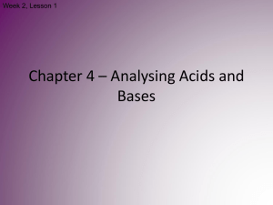 Analysing Acids and Bases Powerpoint