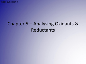 Analysing Oxidants and Reductants