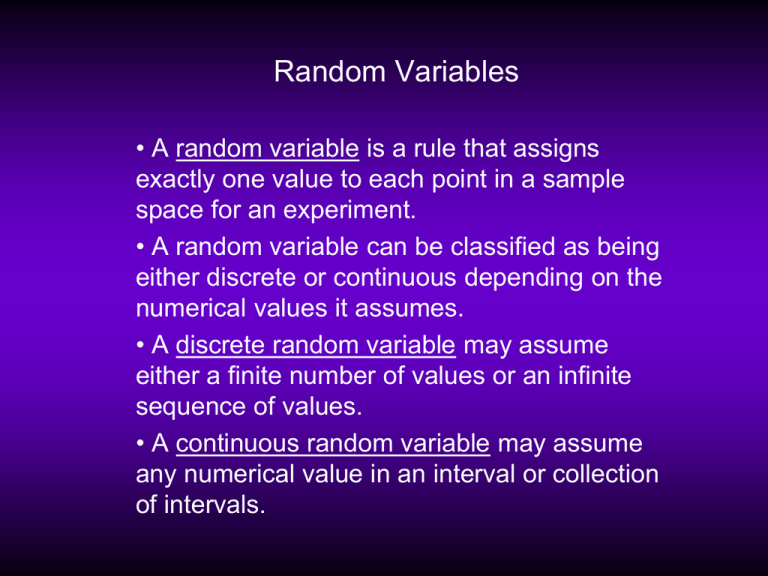 Continuous Random Variables