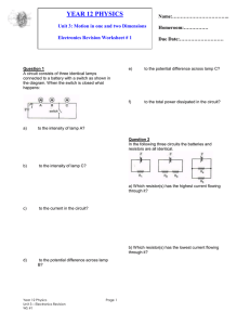 Revision Sheet 1