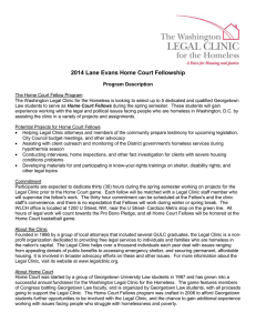 Lane Evans Fellowship Application 2014