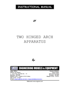 Two Hinged Arch Apparatus