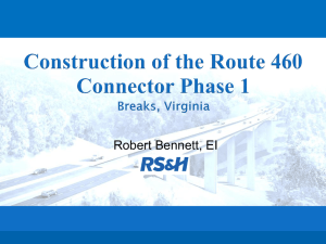 Route 460 Connector Construction