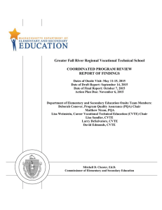 Greater Fall River Regional Vocational Technical School  COORDINATED PROGRAM REVIEW