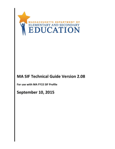 MA SIF Technical Guide Version 2.08 September 10, 2015