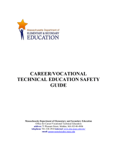 CAREER/VOCATIONAL TECHNICAL EDUCATION SAFETY GUIDE