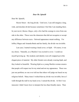 Research Paper Essay Examples Dear Mr Spinelli Dear Mr Spinelli English Essay Books also Topics For Proposal Essays Summer Reading Maniac Magee Thesis For An Essay
