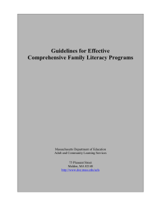 Guidelines for Effective Comprehensive Family Literacy Programs
