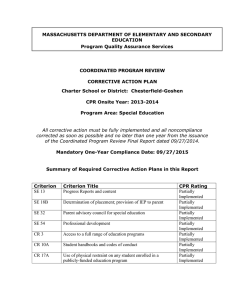 MASSACHUSETTS DEPARTMENT OF ELEMENTARY AND SECONDARY EDUCATION Program Quality Assurance Services