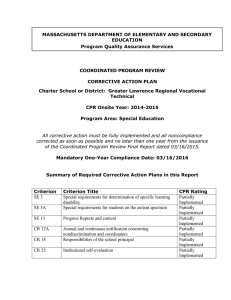 MASSACHUSETTS DEPARTMENT OF ELEMENTARY AND SECONDARY EDUCATION Program Quality Assurance Services