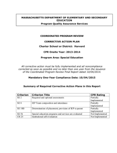 MASSACHUSETTS DEPARTMENT OF ELEMENTARY AND SECONDARY EDUCATION Program Quality Assurance Services