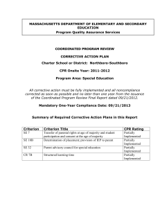 MASSACHUSETTS DEPARTMENT OF ELEMENTARY AND SECONDARY EDUCATION Program Quality Assurance Services