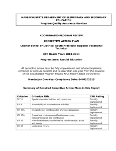 MASSACHUSETTS DEPARTMENT OF ELEMENTARY AND SECONDARY EDUCATION Program Quality Assurance Services