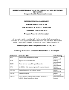 MASSACHUSETTS DEPARTMENT OF ELEMENTARY AND SECONDARY EDUCATION Program Quality Assurance Services