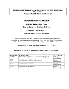 MASSACHUSETTS DEPARTMENT OF ELEMENTARY AND SECONDARY EDUCATION Program Quality Assurance Services