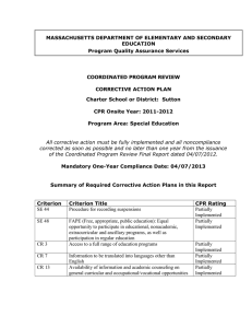 MASSACHUSETTS DEPARTMENT OF ELEMENTARY AND SECONDARY EDUCATION Program Quality Assurance Services