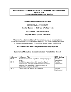 MASSACHUSETTS DEPARTMENT OF ELEMENTARY AND SECONDARY EDUCATION Program Quality Assurance Services