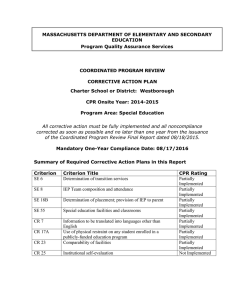 MASSACHUSETTS DEPARTMENT OF ELEMENTARY AND SECONDARY EDUCATION Program Quality Assurance Services