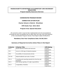 MASSACHUSETTS DEPARTMENT OF ELEMENTARY AND SECONDARY EDUCATION Program Quality Assurance Services