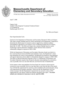 Massachusetts Department of Elementary and Secondary Education