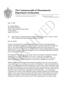 The Commonwealth of Massachusetts Department of Education