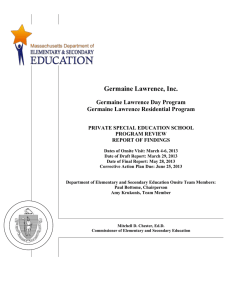 Germaine Lawrence, Inc.  Germaine Lawrence Day Program Germaine Lawrence Residential Program