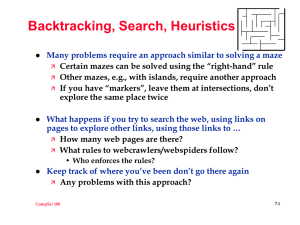 Backtracking, Search, Heuristics