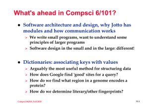 What's ahead in Compsci 6/101? modules and how communication works