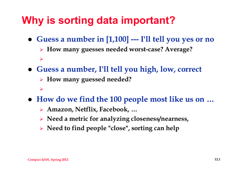 Why Is Sorting Data Important 