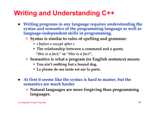 Writing and Understanding C++
