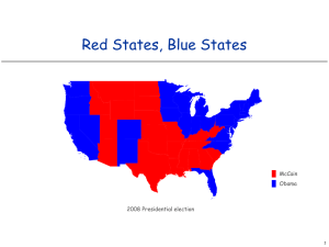 Red States, Blue States McCain Obama 2008 Presidential election