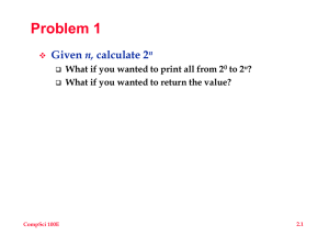 Problem 1 n, What if you wanted to print all from 2