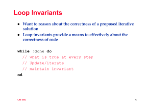 Loop Invariants