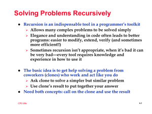 Solving Problems Recursively