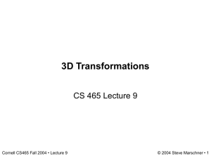 Notes on 3D transforms