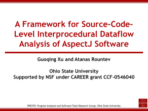 A Framework for Source-Code- Level Interprocedural Dataflow Analysis of AspectJ Software