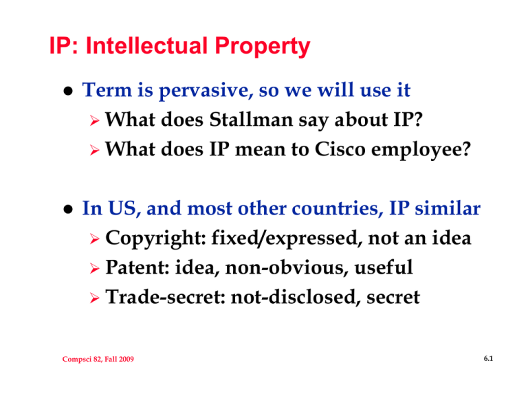 IP Intellectual Property